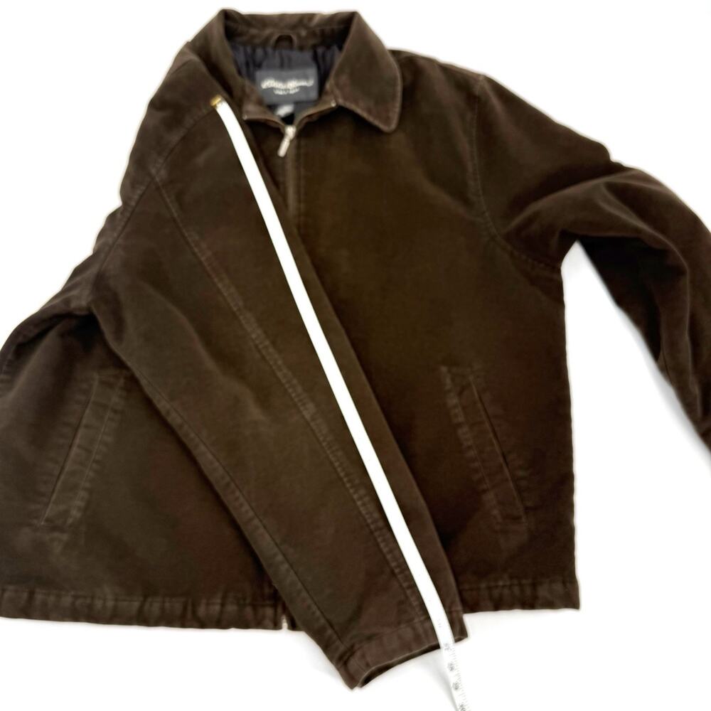 Eddie Bauer Men’s XLT Brown Brushed Cotton Zip Jacket Lined Workwear Outdoors - Picture 12 of 13